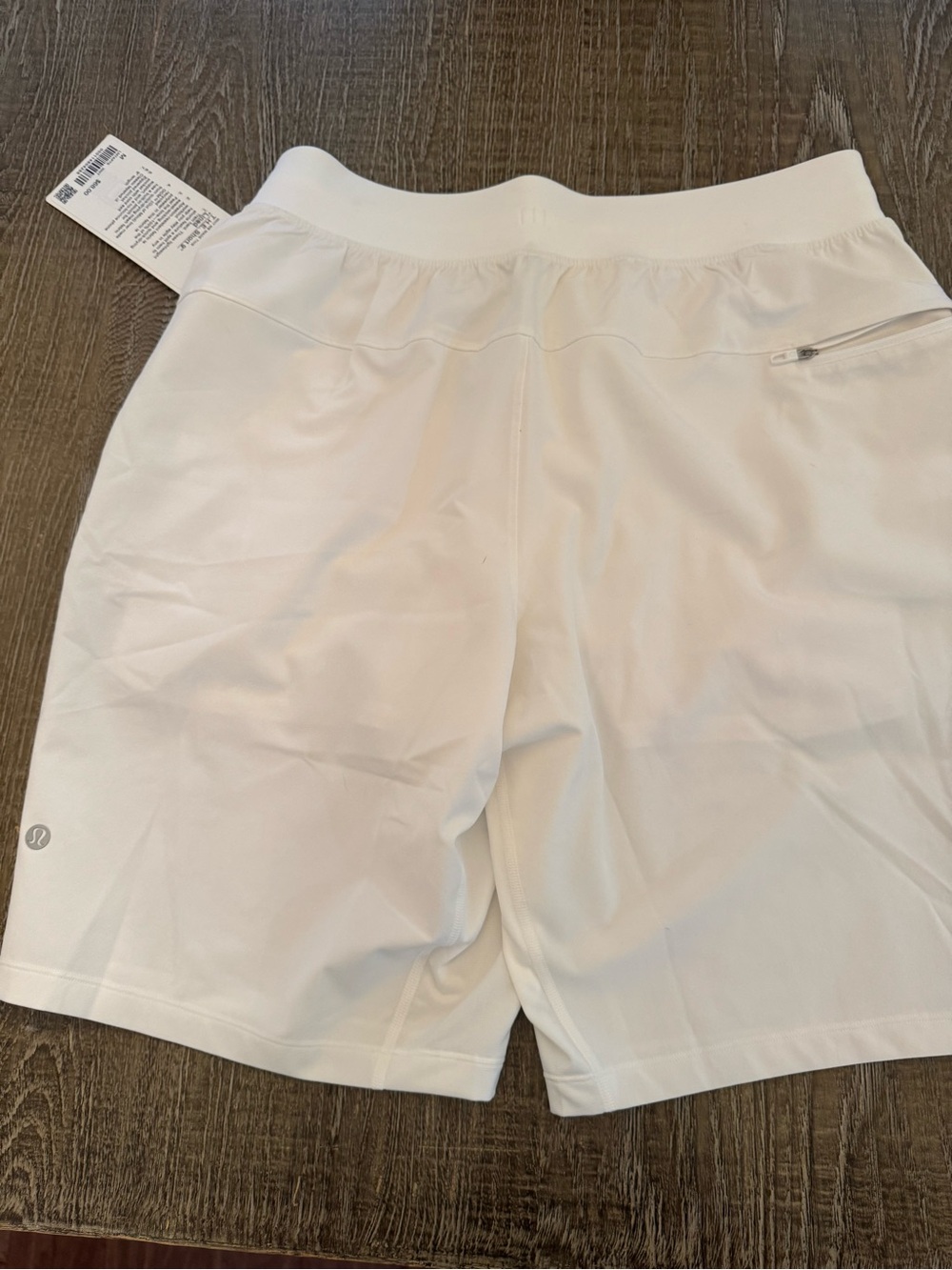 lululemon athletica White Men's Athletic Shorts with Rear Zip Pocket